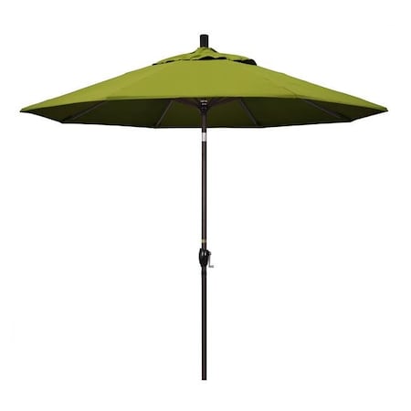 California Umbrella California Umbrella GSPT908117-F55 9 ft. Aluminum Market Umbrella Push Tilt - Bronze-Olefin-Kiwi GSPT908117-F55